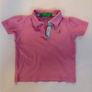 Masters Light Pink Kids Polo with Teal Accents